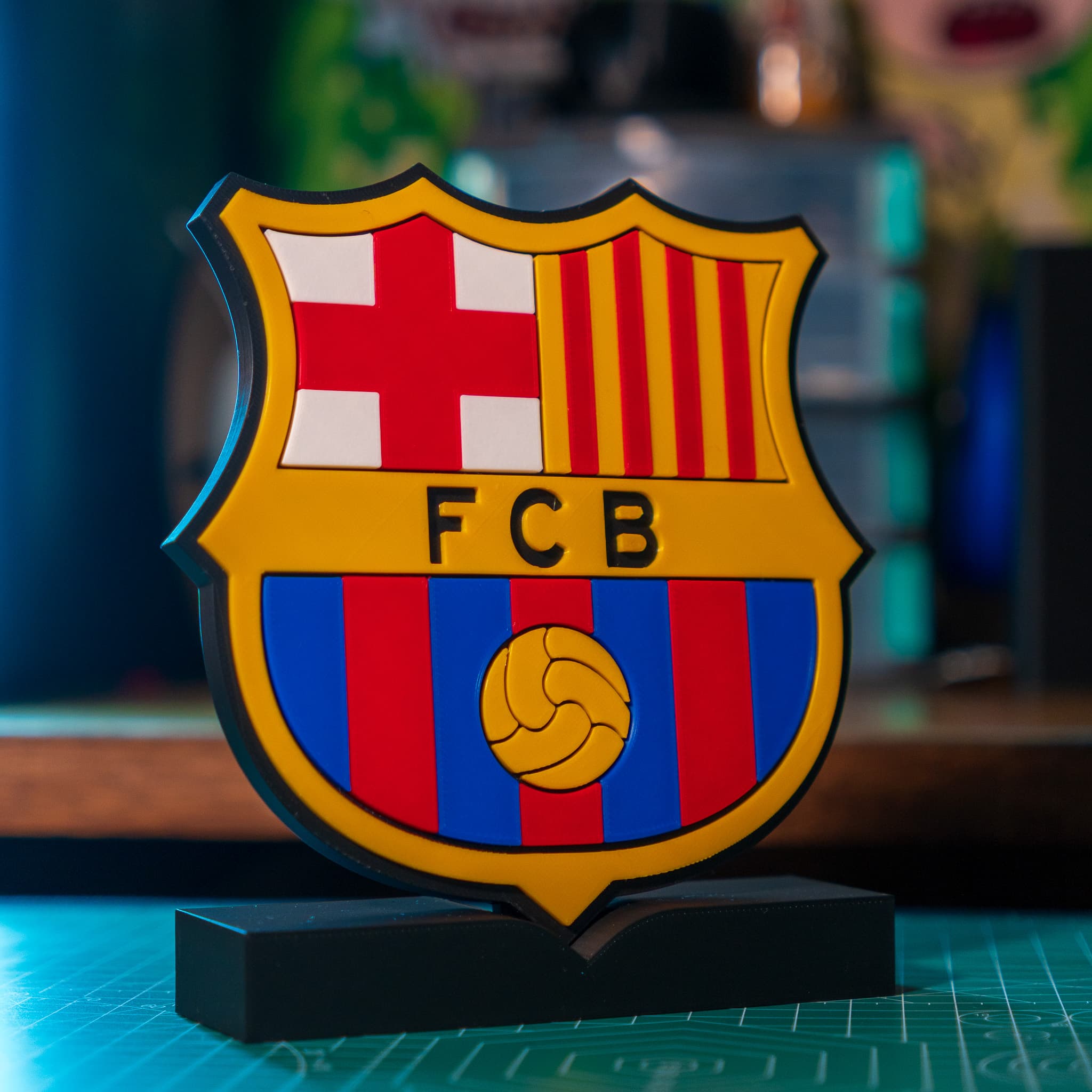 Escudo FC Barcelona 3D view 2