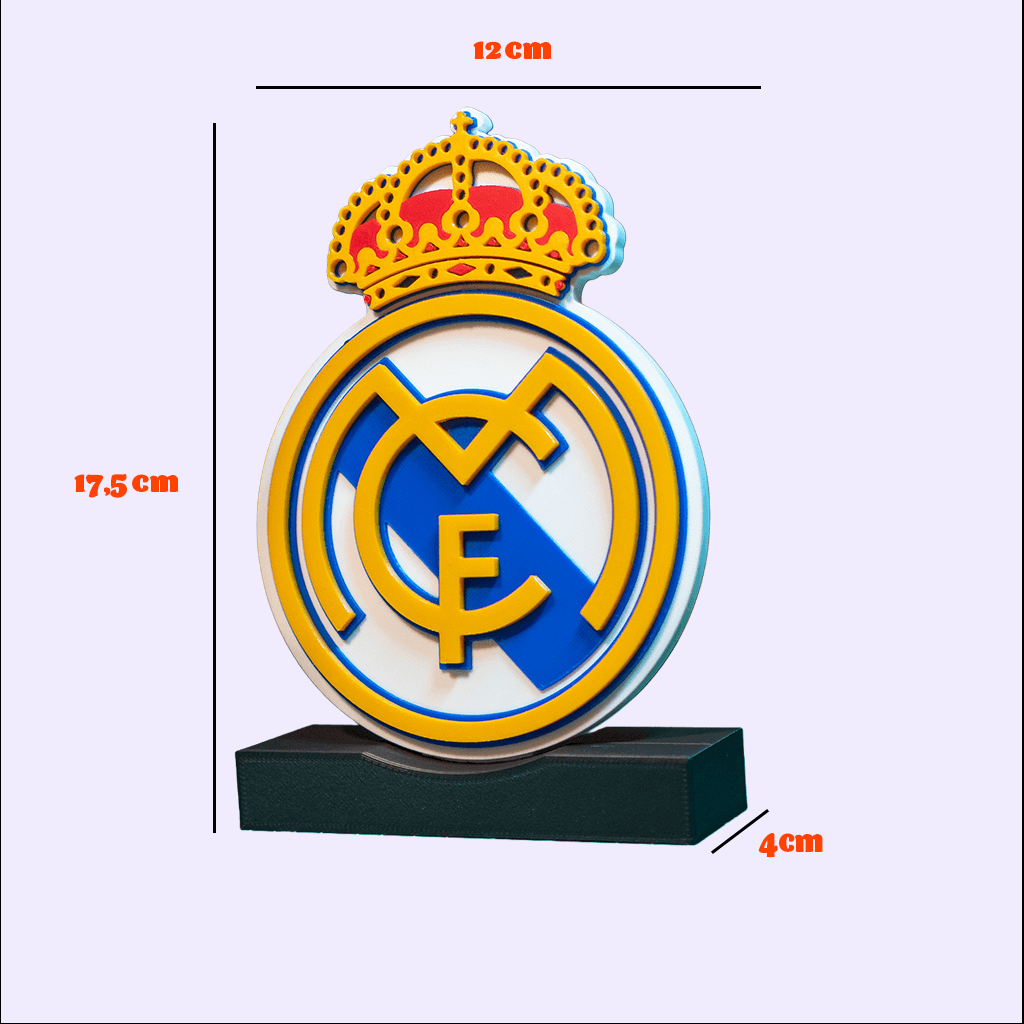 Escudo Real Madrid 3D view 3