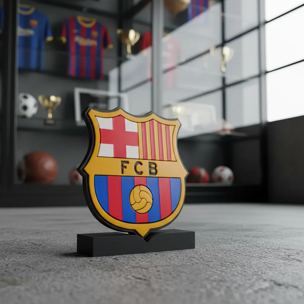 Escudo FC Barcelona 3D view 1